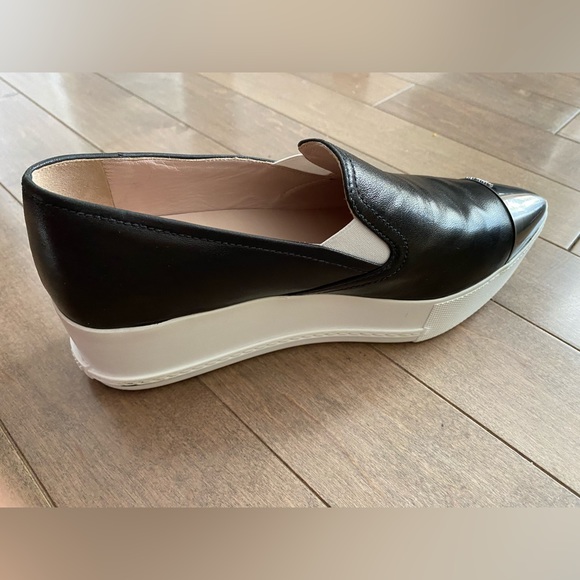 Mui Mui Black Toe Cap Platform Slip-On Sneakers - Picture 7 of 10